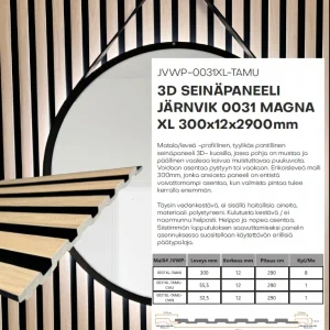Rimaseinäpaneeli 3D Magna XL 300x12x2900mm